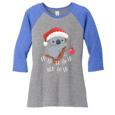 Falala Koalalala Cute Koala Bear Australian Christmas Gift Women's Tri-Blend 3/4-Sleeve Raglan Shirt