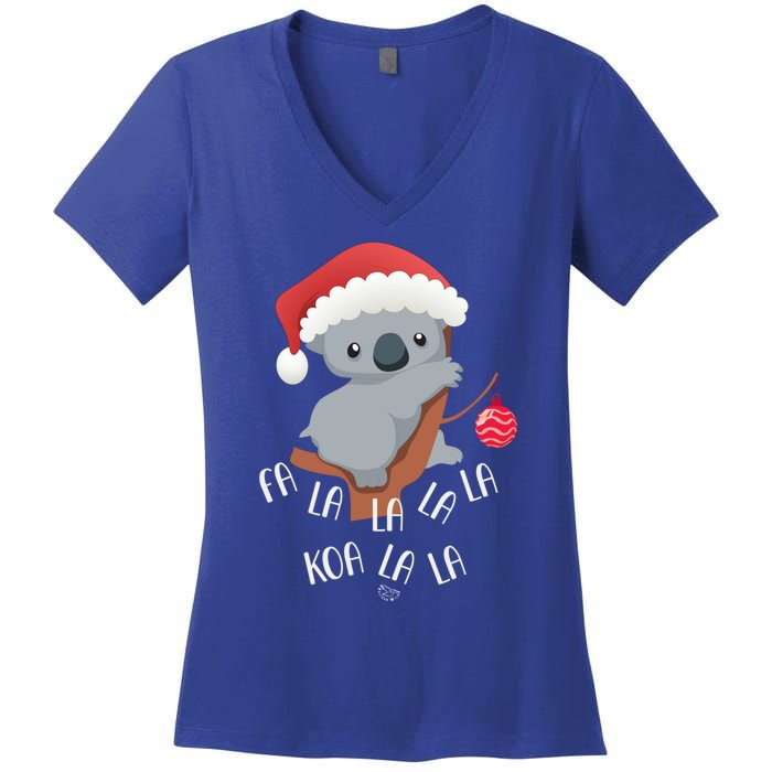 Falala Koalalala Cute Koala Bear Australian Christmas Gift Women's V-Neck T-Shirt