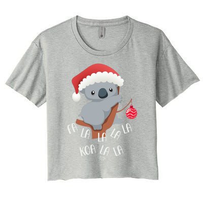 Falala Koalalala Cute Koala Bear Australian Christmas Gift Women's Crop Top Tee