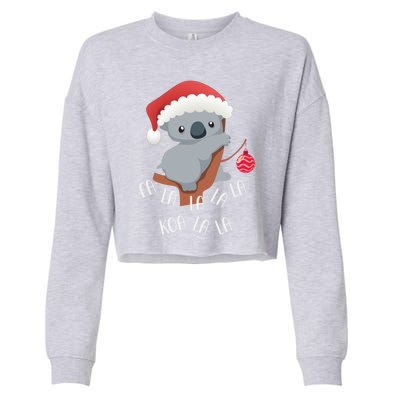 Falala Koalalala Cute Koala Bear Australian Christmas Gift Cropped Pullover Crew