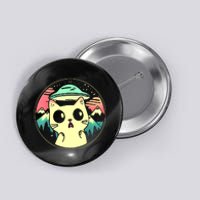 Funny Kawaii Cat Aliens And Ufo Button