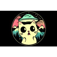 Funny Kawaii Cat Aliens And Ufo Bumper Sticker