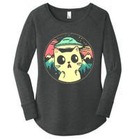 Funny Kawaii Cat Aliens And Ufo Women's Perfect Tri Tunic Long Sleeve Shirt