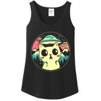 Funny Kawaii Cat Aliens And Ufo Ladies Essential Tank