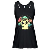 Funny Kawaii Cat Aliens And Ufo Ladies Essential Flowy Tank