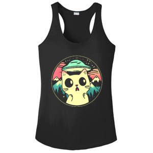 Funny Kawaii Cat Aliens And Ufo Ladies PosiCharge Competitor Racerback Tank