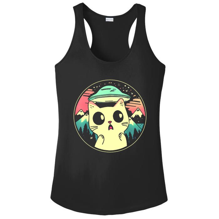 Funny Kawaii Cat Aliens And Ufo Ladies PosiCharge Competitor Racerback Tank