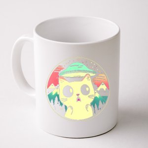 Funny Kawaii Cat Aliens And Ufo Coffee Mug