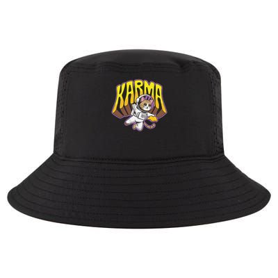 Funny Karma Cat Astronaut Space Adventure Cat Lover Cool Comfort Performance Bucket Hat