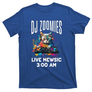 Funny Kitty Cat Lover Rainbow Funny DJ Music Zoomies T-Shirt