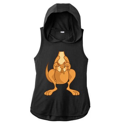 Funny Kangaroo Costume Art Halloween Easy DIY Outfit Ladies PosiCharge Tri-Blend Wicking Draft Hoodie Tank