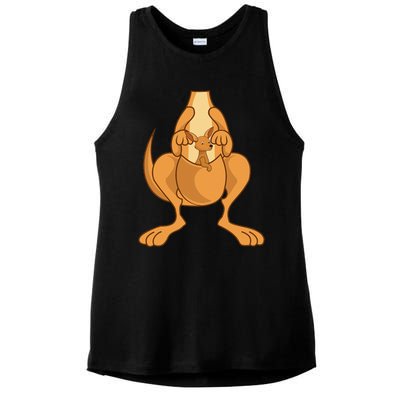 Funny Kangaroo Costume Art Halloween Easy DIY Outfit Ladies PosiCharge Tri-Blend Wicking Tank