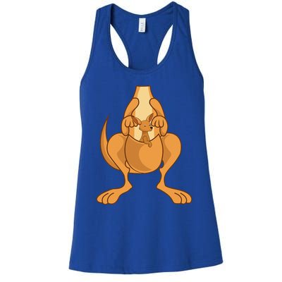 Funny Kangaroo Costume Art Halloween Easy DIY Outfit Women's Racerback Tank