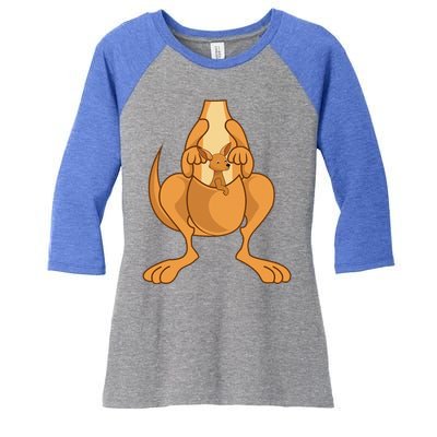 Funny Kangaroo Costume Art Halloween Easy DIY Outfit Women's Tri-Blend 3/4-Sleeve Raglan Shirt