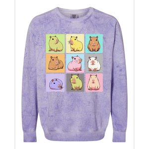 Funny Kawaii Capybara Cute Colorblast Crewneck Sweatshirt