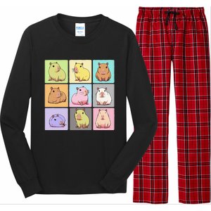 Funny Kawaii Capybara Cute Long Sleeve Pajama Set