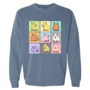 Funny Kawaii Capybara Cute Garment-Dyed Sweatshirt