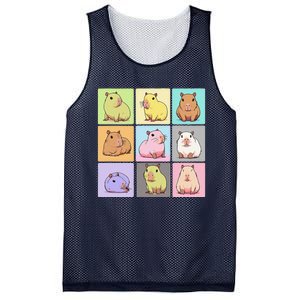 Funny Kawaii Capybara Cute Mesh Reversible Basketball Jersey Tank