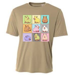 Funny Kawaii Capybara Cute Cooling Performance Crew T-Shirt