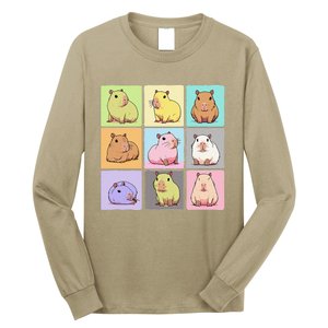 Funny Kawaii Capybara Cute Long Sleeve Shirt