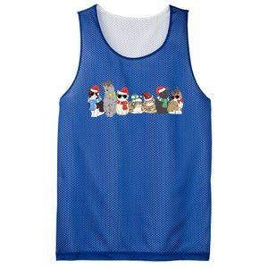 Funny Kittens Christmas Cute Gift Xmas Tree Lights Xmas Cat Gift Mesh Reversible Basketball Jersey Tank