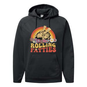 Fat Kitten Cat Rolling Fatties Cute Kitty Owner Performance Fleece Hoodie