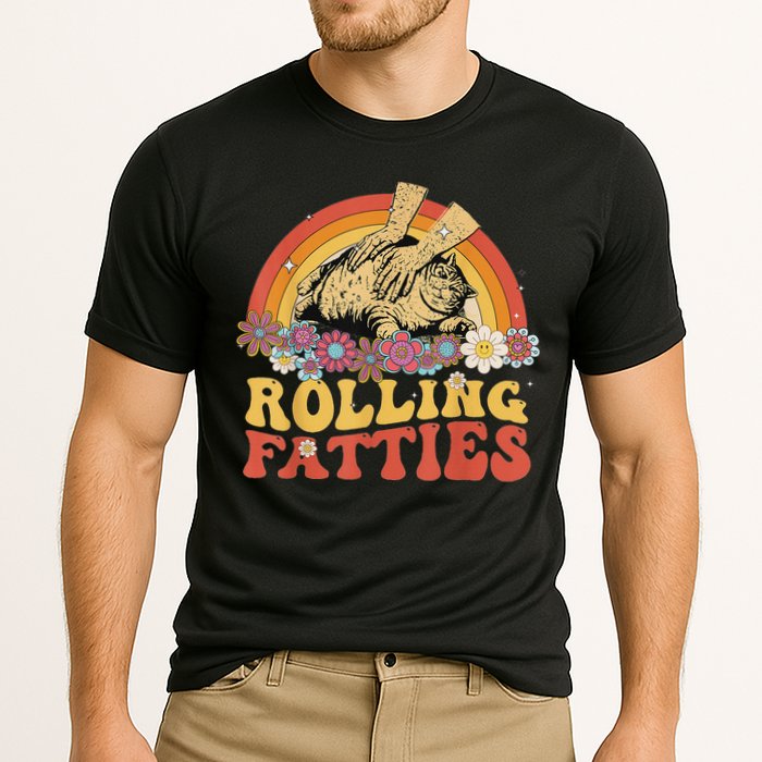 Fat Kitten Cat Rolling Fatties Cute Kitty Owner Cooling Performance Crew T-Shirt