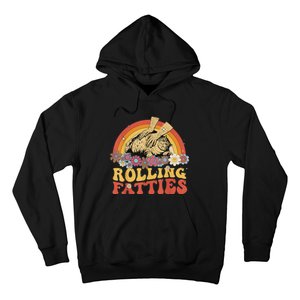 Fat Kitten Cat Rolling Fatties Cute Kitty Owner Hoodie