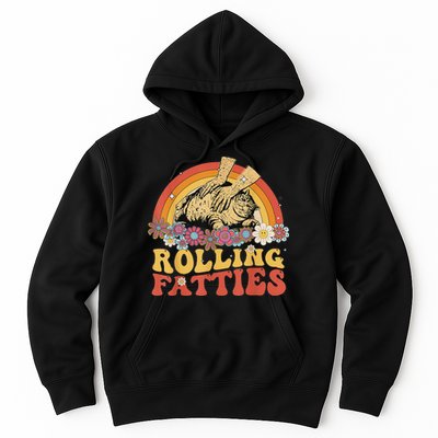 Fat Kitten Cat Rolling Fatties Cute Kitty Owner Hoodie