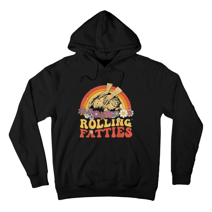 Fat Kitten Cat Rolling Fatties Cute Kitty Owner Hoodie