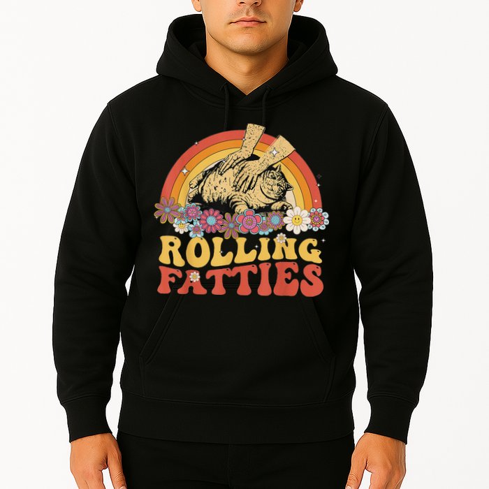 Fat Kitten Cat Rolling Fatties Cute Kitty Owner Hoodie
