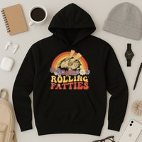 Fat Kitten Cat Rolling Fatties Cute Kitty Owner Hoodie