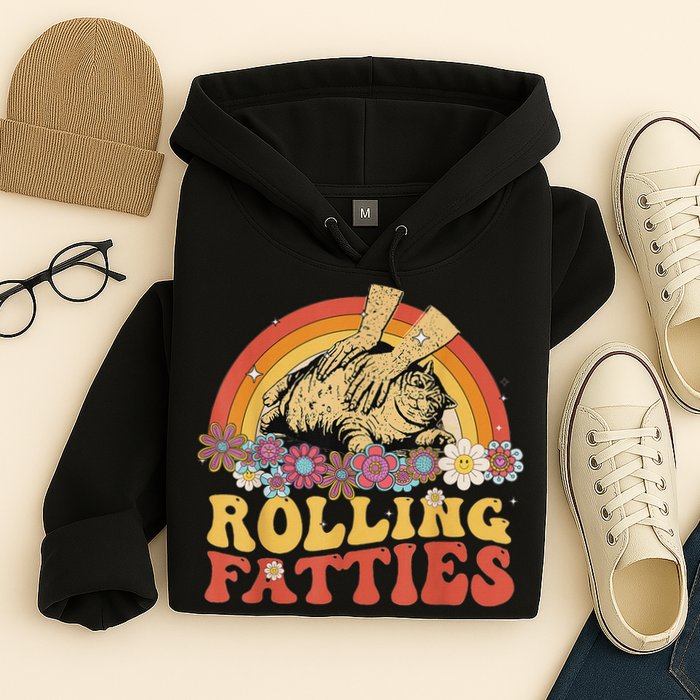 Fat Kitten Cat Rolling Fatties Cute Kitty Owner Hoodie