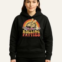 Fat Kitten Cat Rolling Fatties Cute Kitty Owner Hoodie