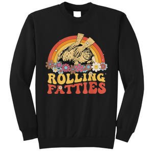 Fat Kitten Cat Rolling Fatties Cute Kitty Owner Sweatshirt