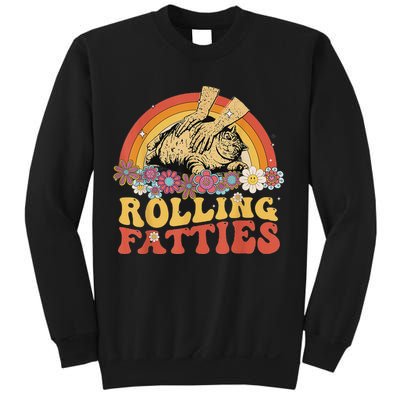 Fat Kitten Cat Rolling Fatties Cute Kitty Owner Sweatshirt