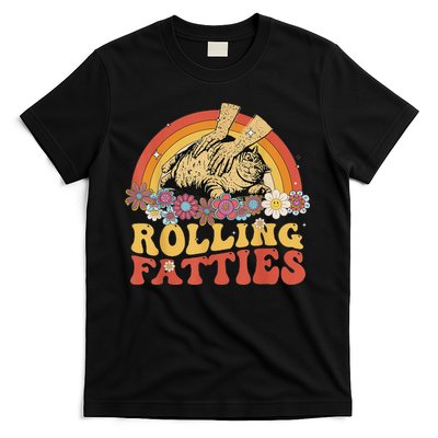 Fat Kitten Cat Rolling Fatties Cute Kitty Owner T-Shirt
