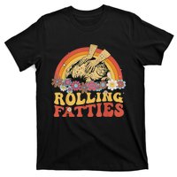 Fat Kitten Cat Rolling Fatties Cute Kitty Owner T-Shirt