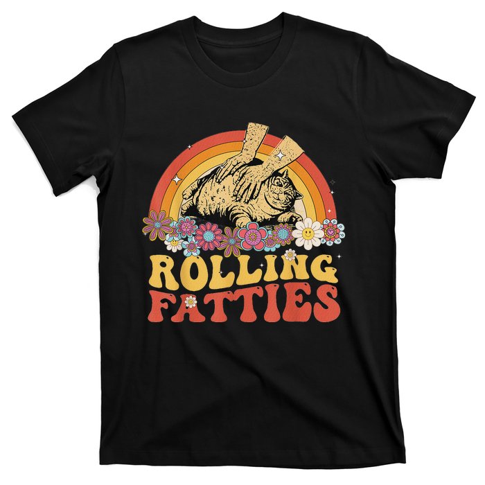 Fat Kitten Cat Rolling Fatties Cute Kitty Owner T-Shirt