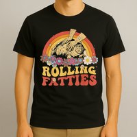 Fat Kitten Cat Rolling Fatties Cute Kitty Owner T-Shirt