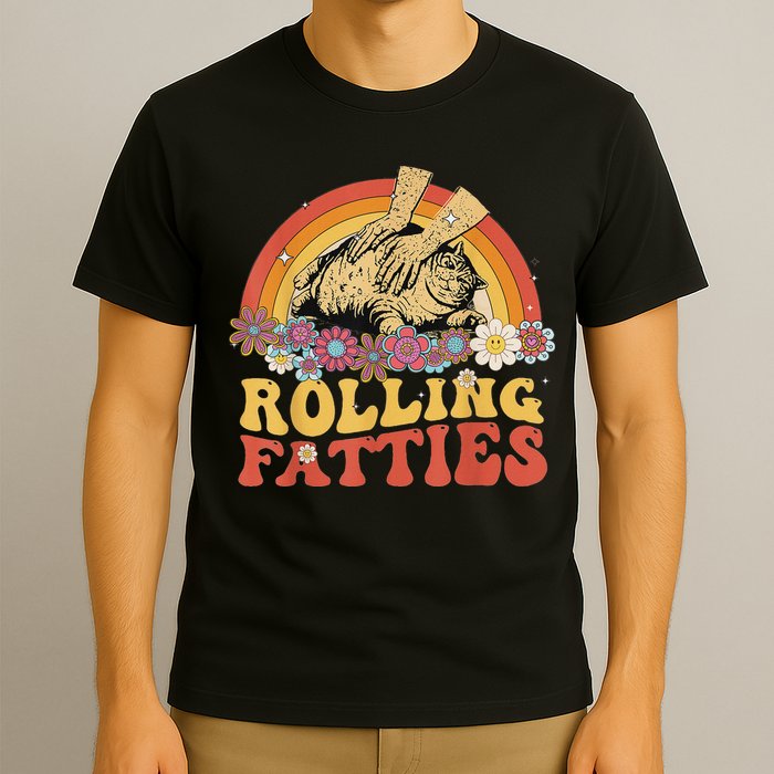 Fat Kitten Cat Rolling Fatties Cute Kitty Owner T-Shirt