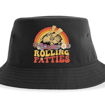 Fat Kitten Cat Rolling Fatties Cute Kitty Owner Sustainable Bucket Hat