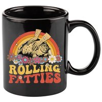 Fat Kitten Cat Rolling Fatties Cute Kitty Owner 11oz C Handle Ceramic Mug