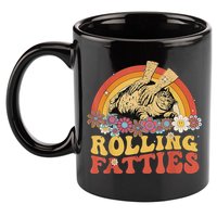 Fat Kitten Cat Rolling Fatties Cute Kitty Owner 11oz C Handle Ceramic Mug