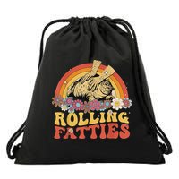 Fat Kitten Cat Rolling Fatties Cute Kitty Owner Drawstring Bag