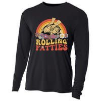 Fat Kitten Cat Rolling Fatties Cute Kitty Owner Cooling Performance Long Sleeve Crew