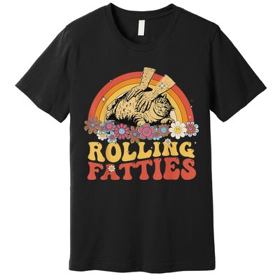 Fat Kitten Cat Rolling Fatties Cute Kitty Owner Premium T-Shirt