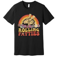 Fat Kitten Cat Rolling Fatties Cute Kitty Owner Premium T-Shirt