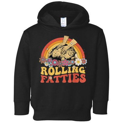 Fat Kitten Cat Rolling Fatties Cute Kitty Owner Toddler Hoodie