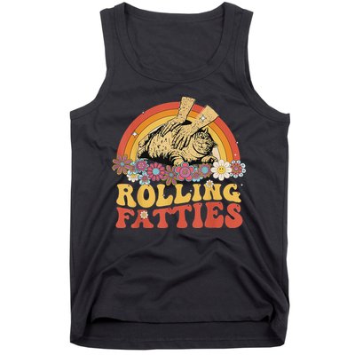 Fat Kitten Cat Rolling Fatties Cute Kitty Owner Tank Top